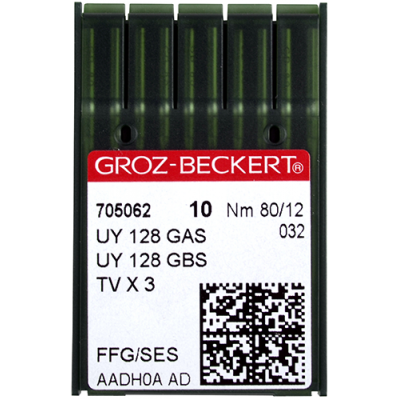 Groz-Beckert UYx128 GAS, трикотажные иглы для промышленных распошивальных машин, упаковка 10 шт