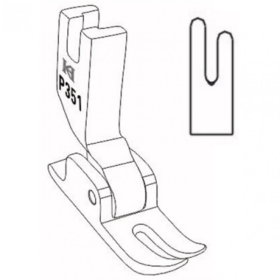 P351, универсальная лапка с длинной задней частью подошвы, для прямострочных швейных машин